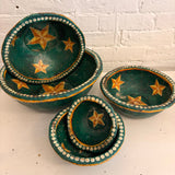 Vintage Paper Mache Star Nesting Bowls