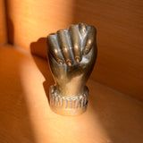 Vintage Brass Mano Figa Hand Match Safe or Snuff Box