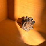 Vintage Sterling Silver Snuff Pill Box, Female Silhouette