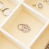 Vintage Sterling Silver Puffy Heart Padlock Charm