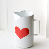 Vintage Arabia Finland Enamelware Heart Jug by Kaj Franck