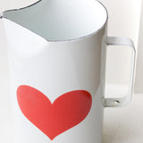 Vintage Arabia Finland Enamelware Heart Jug by Kaj Franck