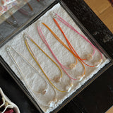 Pearls & Japanese Glass Bead Necklace