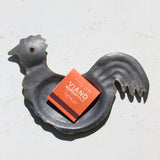 Vintage Chinese Pewter Rooster Dish
