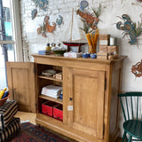 Vintage Two Door Pitch Pine Cabinet