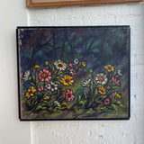 Vintage "Painted Daisies" Oil on Canvas by Ann Kocsis, 1950's