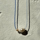 Pearls & Japanese Glass Bead Necklace