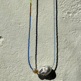 Pearls & Japanese Glass Bead Necklace