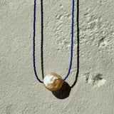 Pearls & Japanese Glass Bead Necklace