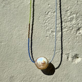 Pearls & Japanese Glass Bead Necklace