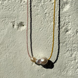 Pearls & Japanese Glass Bead Necklace