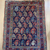 Vintage/Antique Caucasian Karabagh Rug 3’11” x 4’11”, c. 1880-1900s