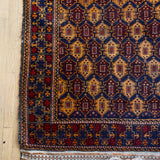 Vintage Orange and Red Throw Rug