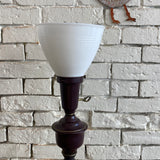 Vintage Eggplant Tole Lamp