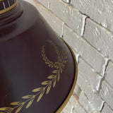 Vintage Eggplant Tole Lamp