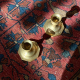 Vintage Pair of Brass Candlestick Holders