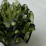Vintage Avocado Green Ashtrays, Set of 3