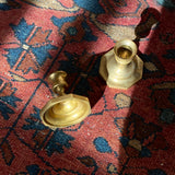Vintage Pair of Brass Candlestick Holders