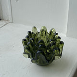 Vintage Avocado Green Ashtrays, Set of 3