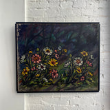 Vintage "Painted Daisies" Oil on Canvas by Ann Kocsis, 1950's