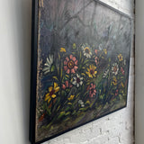 Vintage "Painted Daisies" Oil on Canvas by Ann Kocsis, 1950's