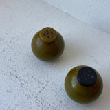 Vintage Bakelite Salt + Pepper Shakers