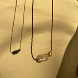 Pearls & Japanese Glass Bead Necklace