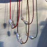 Pearls & Japanese Glass Bead Necklace