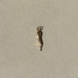Vintage 14k Yellow Gold Italian Horn