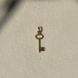 Vintage 18k Key Charm