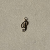 Vintage 14k Gold Letter P Charm with Diamond