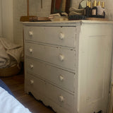 Vintage 4 Drawer White Cottage Dresser