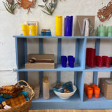 Vintage Blue Low Shelving Unit