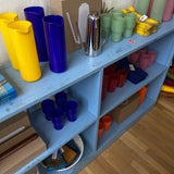 Vintage Blue Low Shelving Unit