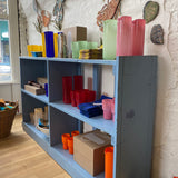 Vintage Blue Low Shelving Unit