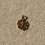 Vintage 9k Yellow Gold St Christopher Pendant Charm