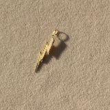 Vintage Signed 14K Solid Yellow Gold Lightning Bolt