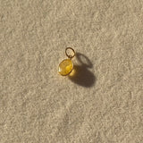 Vintage 18k Solid Gold Natural Yellow Sapphire Pendant