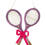 Tennis Racket & Bow Ornament