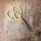 Utility Scissors Brass and Stainless Steel
