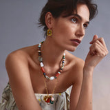 Tile Earrings in Pineapple