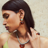 Pia Earrings in Leopard