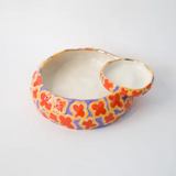 Red & Purple Circle Olive Bowl
