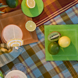Charleston Plaid Square Tablecloth in Loden