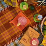 Charleston Plaid Table Runner in Amber