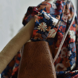 Agatha the Bear — Heirloom Wool Doll in Liberty Floral Dress