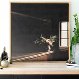 Tavern Window, Framed Stretched Print on Canvas by Sarah Madeira Day, 24x24