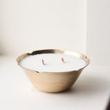 Vintage Sage & Sea Salt Candles in Vintage Brass Vessels