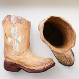 Vintage Paper-Mache Western Cowboy Boots