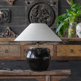 Glazed Handle Pot Lamp
